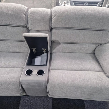 ENV Lakelyn Express Fabric Electric Recliner Modular Corner Sofa With USB Ports Power Recliner Sofa