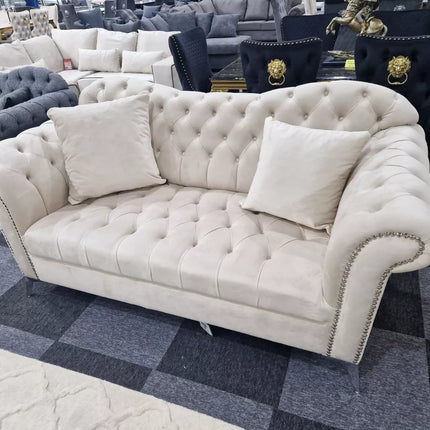 Elegance Chesterfield Sofa 3+2 Cream