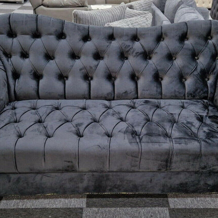 Elegance Chesterfield Sofa 3+2 Black