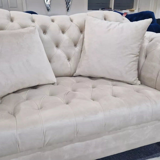 Elegance Chesterfield Sofa 3+2 Cream