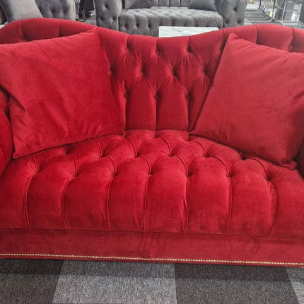 Elegance Chesterfield Sofa 3+2 Red