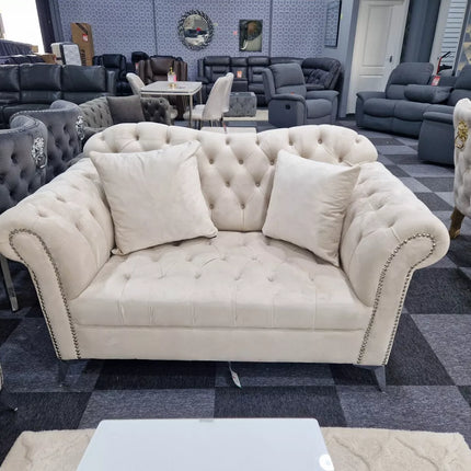 Elegance Chesterfield Sofa 3+2 Cream