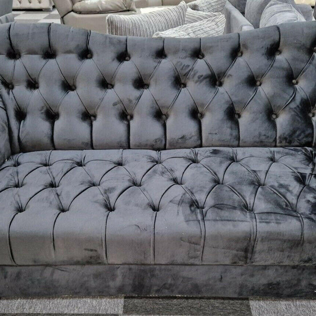 Elegance Chesterfield Sofa 3+2 Black
