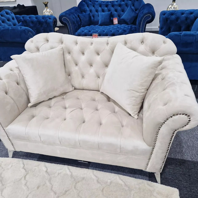 Elegance Chesterfield Sofa 3+2 Cream