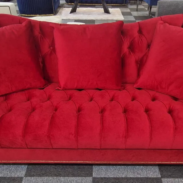 Elegance Chesterfield Sofa 3+2 Red