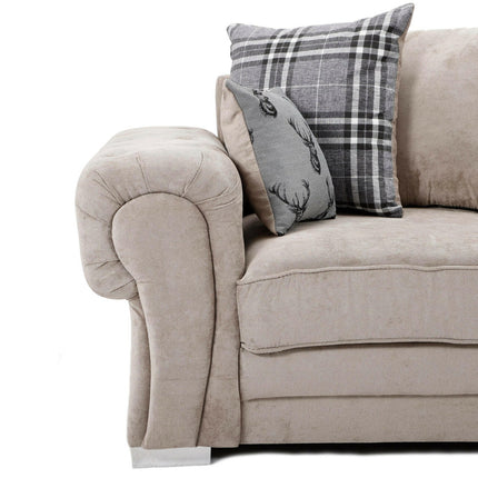 Verona Scatter Back Corner Sofa Mink - Envogue Furniture